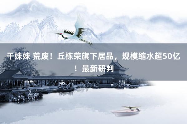 干妹妹 荒废！丘栋荣旗下居品，规模缩水超50亿！最新研判